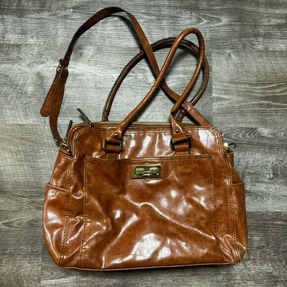 Handbags - Victor Alfaro Brown Handbag with Crossbody Strap